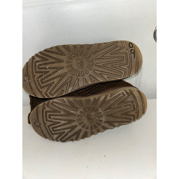 UGG Australia Women’s Classic Y2K Cardy Tall Knit Boots size 7 Sheepskin Lined - Picture 10 of 13